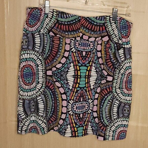 Tribal Bright Color Geometric Athletic Skirt Large - Picture 2 of 7